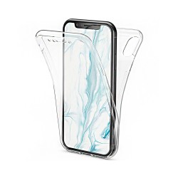 Capa de Silicone 360º para Apple iPhone X/Xs Transparente Capa de Silicone 360º para Apple iPhone X/Xs Transparente